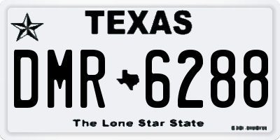 TX license plate DMR6288