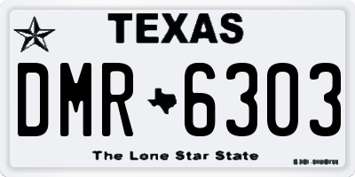 TX license plate DMR6303
