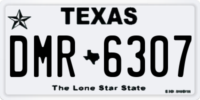 TX license plate DMR6307