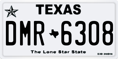 TX license plate DMR6308