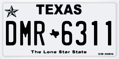 TX license plate DMR6311