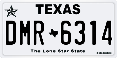 TX license plate DMR6314