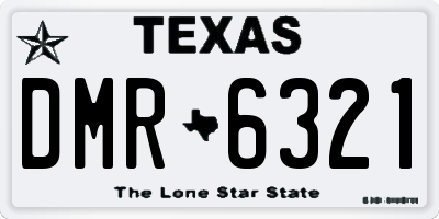 TX license plate DMR6321
