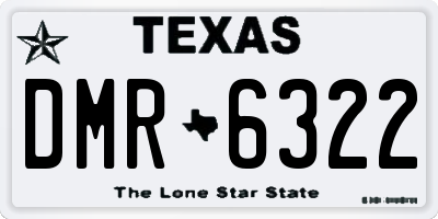 TX license plate DMR6322