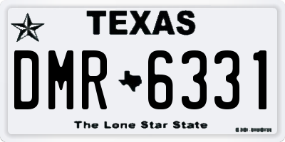 TX license plate DMR6331