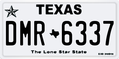 TX license plate DMR6337