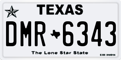 TX license plate DMR6343