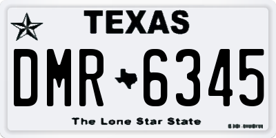 TX license plate DMR6345