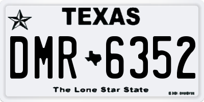 TX license plate DMR6352