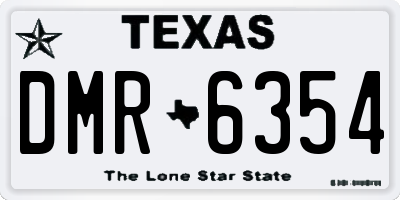 TX license plate DMR6354