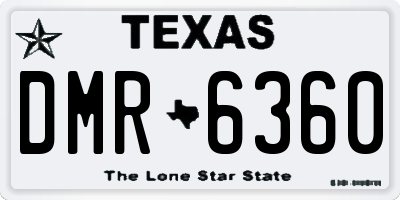 TX license plate DMR6360