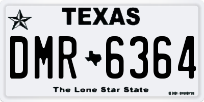 TX license plate DMR6364