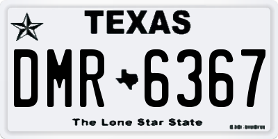 TX license plate DMR6367