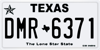 TX license plate DMR6371