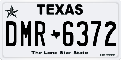 TX license plate DMR6372