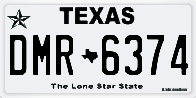 TX license plate DMR6374