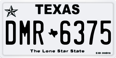 TX license plate DMR6375