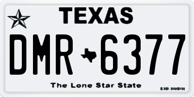 TX license plate DMR6377