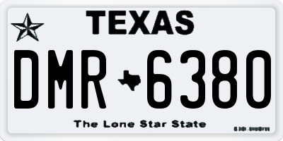 TX license plate DMR6380