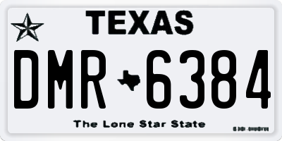 TX license plate DMR6384