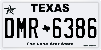TX license plate DMR6386