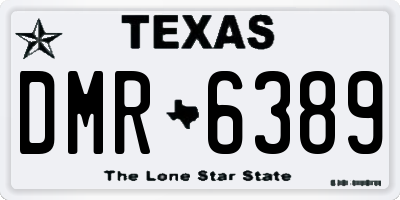 TX license plate DMR6389