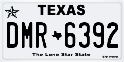 TX license plate DMR6392