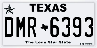 TX license plate DMR6393