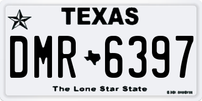 TX license plate DMR6397