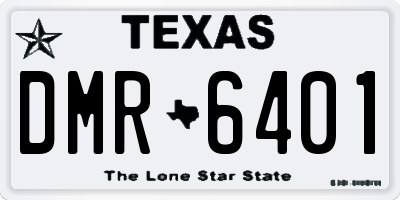 TX license plate DMR6401