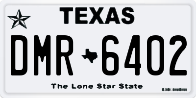 TX license plate DMR6402