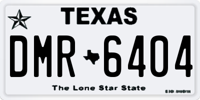 TX license plate DMR6404
