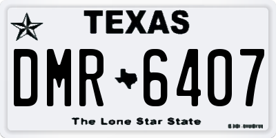 TX license plate DMR6407