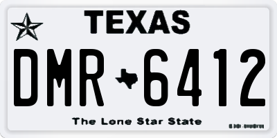 TX license plate DMR6412