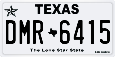 TX license plate DMR6415