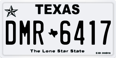 TX license plate DMR6417