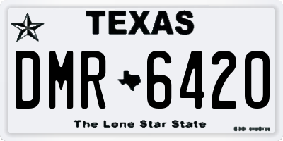 TX license plate DMR6420