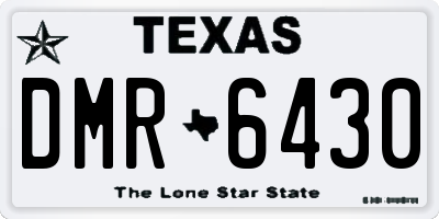 TX license plate DMR6430