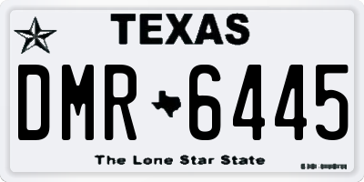 TX license plate DMR6445