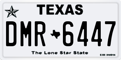 TX license plate DMR6447