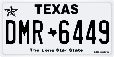 TX license plate DMR6449