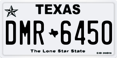 TX license plate DMR6450