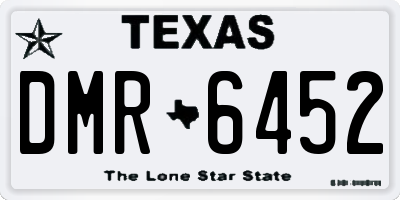 TX license plate DMR6452