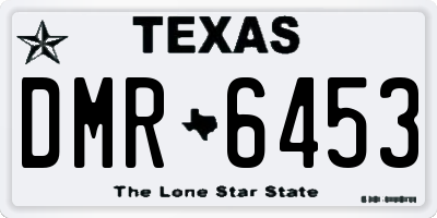 TX license plate DMR6453