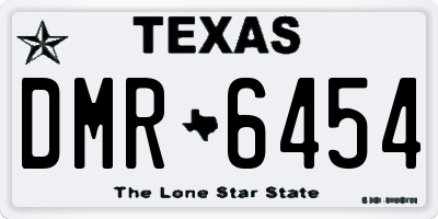 TX license plate DMR6454