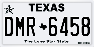 TX license plate DMR6458