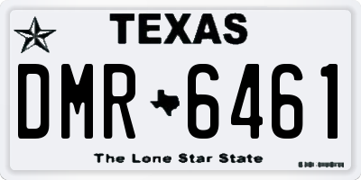 TX license plate DMR6461