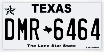TX license plate DMR6464
