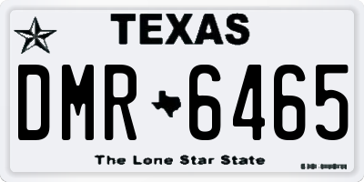 TX license plate DMR6465
