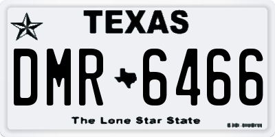 TX license plate DMR6466